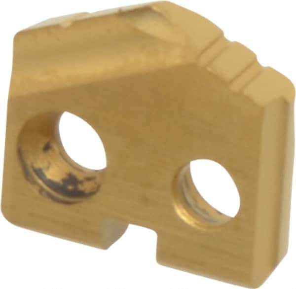 Allied Machine and Engineering - 10mm Diam x 3/32" Thick, Seat Code Y, 132° Included Angle Spade Drill Insert - TiN Coated, Cobalt, Series T-A - Eagle Tool & Supply