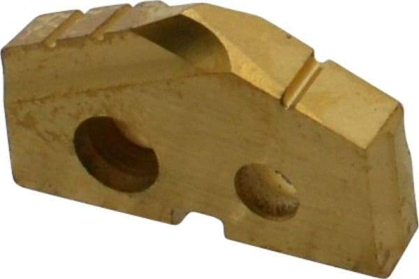 Allied Machine and Engineering - 11/16" Diam x 1/8" Thick, Seat Code 0, 132° Included Angle Spade Drill Insert - TiN Coated, Cobalt, Grade Premium Cobalt, Series T-A - Eagle Tool & Supply