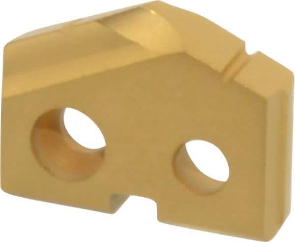 Allied Machine and Engineering - 14.5mm Diam x 1/8" Thick, Seat Code 0, 132° Included Angle Spade Drill Insert - TiN Coated, Cobalt, Grade Premium Cobalt, Series T-A - Eagle Tool & Supply