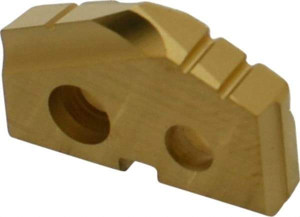 Allied Machine and Engineering - 17mm Diam x 1/8" Thick, Seat Code 0, 132° Included Angle Spade Drill Insert - TiN Coated, Cobalt, Grade Premium Cobalt, Series T-A - Eagle Tool & Supply