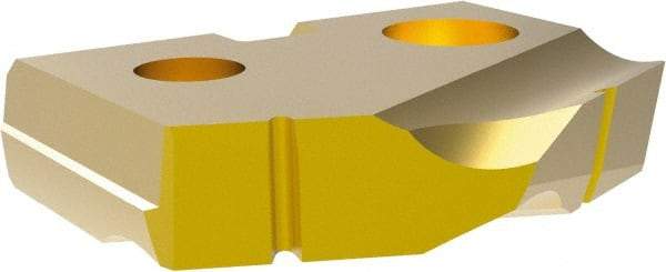 Allied Machine and Engineering - 20.5mm Diam x 5/32" Thick, Seat Code 1, 132° Included Angle Spade Drill Insert - TiN Coated, Cobalt, Series T-A - Eagle Tool & Supply