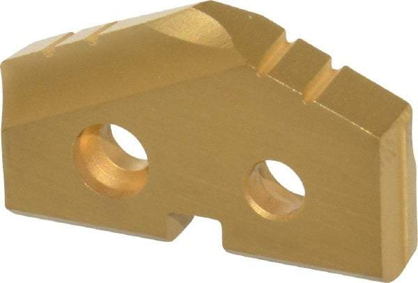 Allied Machine and Engineering - 23mm Diam x 5/32" Thick, Seat Code 1, 132° Included Angle Spade Drill Insert - TiN Coated, Cobalt, Grade Premium Cobalt, Series T-A - Eagle Tool & Supply