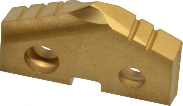 Allied Machine and Engineering - 28mm Diam x 3/16" Thick, Seat Code 2, 132° Included Angle Spade Drill Insert - TiN Coated, Cobalt, Grade Premium Cobalt, Series T-A - Eagle Tool & Supply