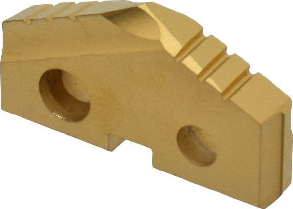 Allied Machine and Engineering - 29mm Diam x 3/16" Thick, Seat Code 2, 132° Included Angle Spade Drill Insert - TiN Coated, Cobalt, Grade Premium Cobalt, Series T-A - Eagle Tool & Supply