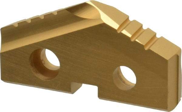 Allied Machine and Engineering - 31mm Diam x 3/16" Thick, Seat Code 2, 132° Included Angle Spade Drill Insert - TiN Coated, Cobalt, Grade Premium Cobalt, Series T-A - Eagle Tool & Supply