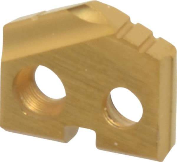 Allied Machine and Engineering - 27/64" Diam x 3/32" Thick, Seat Code Y, 132° Included Angle Spade Drill Insert - TiN Coated, Cobalt, Grade Premium Cobalt, Series T-A - Eagle Tool & Supply