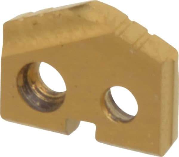 Allied Machine and Engineering - 29/64" Diam x 3/32" Thick, Seat Code Z, 132° Included Angle Spade Drill Insert - TiN Coated, Cobalt, Grade Premium Cobalt, Series T-A - Eagle Tool & Supply