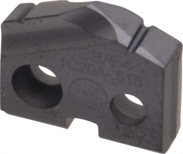 Allied Machine and Engineering - 33/64" Diam x 1/8" Thick, Seat Code 0, 132° Included Angle Spade Drill Insert - TiAlN Coated, Carbide, Grade K20, Series T-A - Eagle Tool & Supply