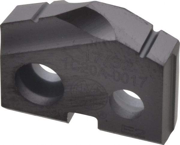 Allied Machine and Engineering - 17/32" Diam x 1/8" Thick, Seat Code 0, 132° Included Angle Spade Drill Insert - TiAlN Coated, Carbide, Grade K20, Series T-A - Eagle Tool & Supply