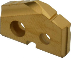 Allied Machine and Engineering - 41/64" Diam x 1/8" Thick, Seat Code 0, 132° Included Angle Spade Drill Insert - TiN Coated, Carbide, Grade K20, Series T-A - Eagle Tool & Supply