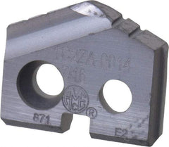 Allied Machine and Engineering - 7/16" Diam x 3/32" Thick, Seat Code Z, 132° Included Angle Spade Drill Insert - TiAlN Coated, Carbide, Grade K20, Series T-A - Eagle Tool & Supply