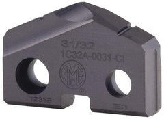 Allied Machine and Engineering - 13/32" Diam x 3/32" Thick, Seat Code Y, 132° Included Angle Spade Drill Insert - TiAlN Coated, Carbide, Grade K10, Series T-A - Eagle Tool & Supply