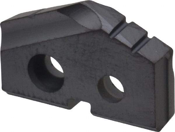 Allied Machine and Engineering - 43/64" Diam x 1/8" Thick, Seat Code 0, 132° Included Angle Spade Drill Insert - TiAlN Coated, Carbide, Grade P40, Series T-A - Eagle Tool & Supply