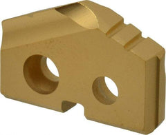 Allied Machine and Engineering - 41/64" Diam x 1/8" Thick, Seat Code 0, 132° Included Angle Spade Drill Insert - TiN Coated, Carbide, Grade P40, Series T-A - Eagle Tool & Supply