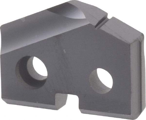 Allied Machine and Engineering - 47/64" Diam x 5/32" Thick, Seat Code 1, 132° Included Angle Spade Drill Insert - TiAlN Coated, Carbide, Grade P40, Series T-A - Eagle Tool & Supply