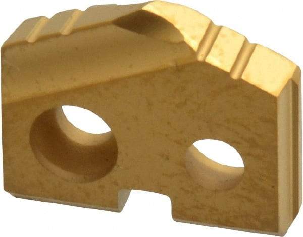 Allied Machine and Engineering - 7/16" Diam x 3/32" Thick, Seat Code Z, 132° Included Angle Spade Drill Insert - TiN Coated, Carbide, Grade P40, Series T-A - Eagle Tool & Supply