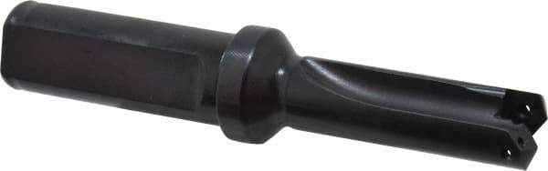 Allied Machine and Engineering - Series 0.5, 39/64 to 11/16" Diam, 3/4" Diam Straight Shank with Flange, Straight Flute Spade Drill - 1-3/8" Max Depth, 2-39/64" Body Length, 4-17/32" OAL, Short Length, Through Coolant - Eagle Tool & Supply