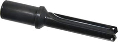 Allied Machine and Engineering - Series 2, 31/32 to 1-3/8" Diam, 1-1/4" Diam Straight Shank with Flange, Straight Flute Spade Drill - 3-3/8" Max Depth, 5-13/64" Body Length, 7-11/32" OAL, Short Length, Through Coolant - Eagle Tool & Supply