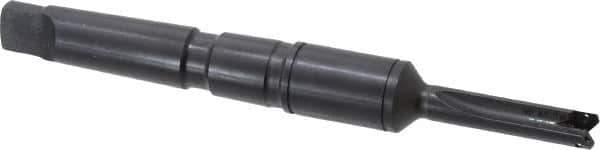 Allied Machine and Engineering - Series Y, 3/8 to 27/64" Diam, 2MT Taper Shank, Straight Flute Spade Drill - 1-1/4" Max Depth, 3-15/32" Body Length, 6-5/16" OAL, Short Length, Through Coolant - Eagle Tool & Supply