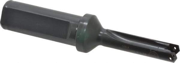 Allied Machine and Engineering - Series Z, 7/16 to 1/2" Diam, 3/4" Diam Straight Shank with Flange, Straight Flute Spade Drill - 1-1/4" Max Depth, 2-1/2" Body Length, 4-7/16" OAL, Short Length, Through Coolant - Eagle Tool & Supply