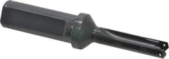 Allied Machine and Engineering - Series Z, 7/16 to 1/2" Diam, 3/4" Diam Straight Shank with Flange, Straight Flute Spade Drill - 1-1/4" Max Depth, 2-1/2" Body Length, 4-7/16" OAL, Short Length, Through Coolant - Eagle Tool & Supply