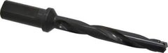 Allied Machine and Engineering - Series 1, 45/64 to 15/16" Diam, 1" Diam Straight Shank with Flange, Helical Flute Spade Drill - 4-5/8" Max Depth, 6-15/64" Body Length, 8-3/8" OAL, Intermediate Length, Through Coolant - Eagle Tool & Supply