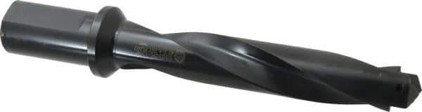 Allied Machine and Engineering - Series 3, 1-13/32 to 1-7/8" Diam, 1-1/2" Diam Straight Shank with Flange, Helical Flute Spade Drill - 6-1/2" Max Depth, 8-3/4" Body Length, 11-1/4" OAL, Intermediate Length, Through Coolant - Eagle Tool & Supply