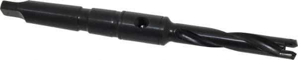 Allied Machine and Engineering - Series 0, 33/64 to 11/16" Diam, 2MT Taper Shank, Helical Flute Spade Drill - 2-1/2" Max Depth, 4-49/64" Body Length, 7-19/32" OAL, Standard Length, Through Coolant - Eagle Tool & Supply