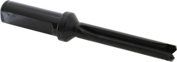 Allied Machine and Engineering - Series 0, 33/64 to 11/16" Diam, 3/4" Diam Straight Shank with Flange, Straight Flute Spade Drill - 2-1/2" Max Depth, 3-47/64" Body Length, 5-21/32" OAL, Standard Length, Through Coolant - Eagle Tool & Supply