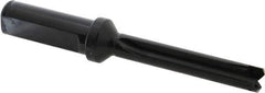 Allied Machine and Engineering - Series 0, 33/64 to 11/16" Diam, 3/4" Diam Straight Shank with Flange, Straight Flute Spade Drill - 2-1/2" Max Depth, 3-47/64" Body Length, 5-21/32" OAL, Standard Length, Through Coolant - Eagle Tool & Supply