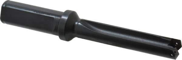 Allied Machine and Engineering - Series 0.5, 39/64 to 11/16" Diam, 3/4" Diam Straight Shank with Flange, Straight Flute Spade Drill - 2-1/2" Max Depth, 3-47/64" Body Length, 5-21/32" OAL, Standard Length, Through Coolant - Eagle Tool & Supply