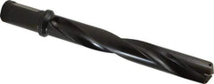 Allied Machine and Engineering - Series 2.5, 1-3/16 to 1-3/8" Diam, 1-1/4" Diam Straight Shank with Flange, Helical Flute Spade Drill - 7-3/8" Max Depth, 9-13/64" Body Length, 11-11/32" OAL, Standard Length, Through Coolant - Eagle Tool & Supply