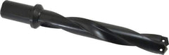 Allied Machine and Engineering - Series 3, 1-13/32 to 1-7/8" Diam, 1-1/2" Diam Straight Shank with Flange, Helical Flute Spade Drill - 8-1/4" Max Depth, 10-1/2" Body Length, 13" OAL, Standard Length, Through Coolant - Eagle Tool & Supply