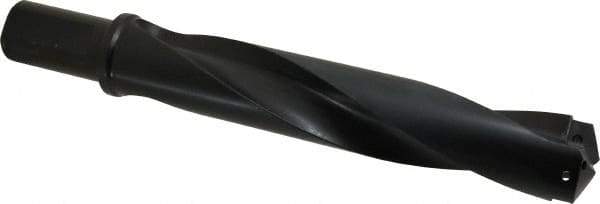 Allied Machine and Engineering - Series 4, 1-29/32 to 2-9/16" Diam, 1-1/2" Diam Straight Shank with Flange, Helical Flute Spade Drill - 9-1/8" Max Depth, 11-1/4" Body Length, 13-3/4" OAL, Standard Length, Through Coolant - Eagle Tool & Supply