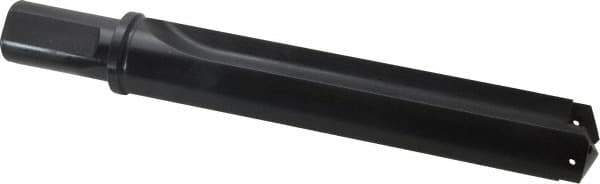 Allied Machine and Engineering - Series 4, 1-29/32 to 2-9/16" Diam, 1-1/2" Diam Straight Shank with Flange, Straight Flute Spade Drill - 9-1/8" Max Depth, 11-1/4" Body Length, 13-3/4" OAL, Standard Length, Through Coolant - Eagle Tool & Supply