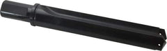 Allied Machine and Engineering - Series 4, 1-29/32 to 2-9/16" Diam, 1-1/2" Diam Straight Shank with Flange, Straight Flute Spade Drill - 9-1/8" Max Depth, 11-1/4" Body Length, 13-3/4" OAL, Standard Length, Through Coolant - Eagle Tool & Supply