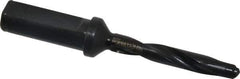 Allied Machine and Engineering - Series Z, 7/16 to 1/2" Diam, 3/4" Diam Straight Shank with Flange, Helical Flute Spade Drill - 2-3/8" Max Depth, 3-5/8" Body Length, 5-9/16" OAL, Standard Length, Through Coolant - Eagle Tool & Supply