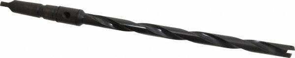 Allied Machine and Engineering - Series 1, 45/64 to 15/16" Diam, 3MT Taper Shank, Helical Flute Spade Drill - 10-3/4" Max Depth, 13-39/64" Body Length, 17-5/32" OAL, Extended Length, Through Coolant - Eagle Tool & Supply