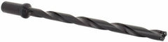 Allied Machine and Engineering - Series 1, 45/64 to 15/16" Diam, 1" Diam Straight Shank with Flange, Helical Flute Spade Drill - 10-5/8" Max Depth, 12-15/64" Body Length, 14-3/8" OAL, Extended Length, Through Coolant - Eagle Tool & Supply