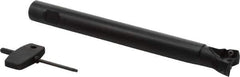 Seco - 93° Lead Angle, 1" Min Cut Diam, 0.28" Max Depth of Cut, Indexable Chamfer and Angle End Mill - 2 Inserts, XO.. 1204.. Insert Style, 7.87" Overall Length, Through Coolant, Straight Shank - Eagle Tool & Supply