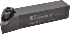 Kennametal - NP.., -5° Lead Angle NKLN External Right Hand Indexable Profiling Toolholder - 1" Shank Height x 1" Shank Width, 5" Long, Steel - Eagle Tool & Supply