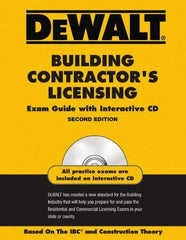 DeWALT - Building Contractors Licensing Exam Guide with CD-ROM Publication with CD-ROM, 2nd Edition - by American Contracotrs Exam Services, Pal Publications, 2008 - Eagle Tool & Supply