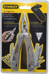 Stanley - 12 Piece, Multi-Tool Set - 6-1/2" OAL, 4-1/8" Closed Length - Eagle Tool & Supply