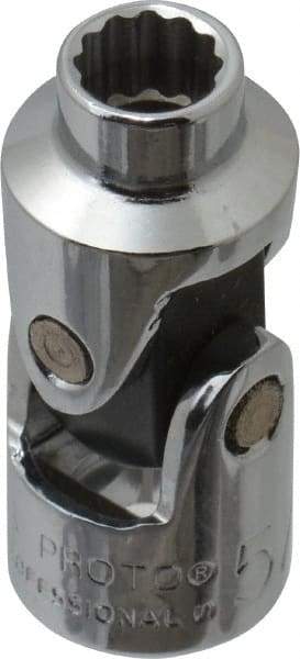 Proto - 1/2", 3/8" Drive, Standard Hand Socket - 12 Points, 1-3/4" OAL, Alloy Steel, Chrome Finish - Eagle Tool & Supply