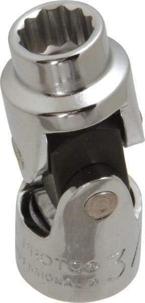 Proto - 3/8", 3/8" Drive, Standard Hand Socket - 12 Points, 1-3/4" OAL, Alloy Steel, Chrome Finish - Eagle Tool & Supply