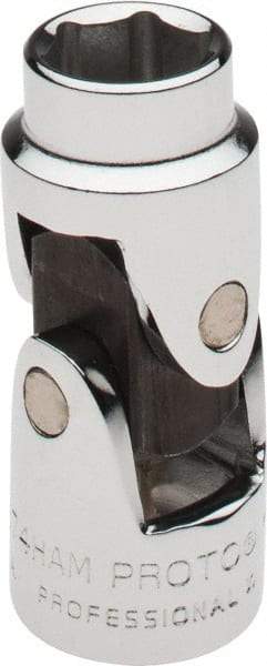 Proto - 3/8" Drive, Standard Hand Socket - 6 Points, 1-3/4" OAL, Alloy Steel, Chrome Finish - Eagle Tool & Supply