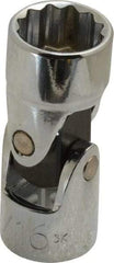 Proto - 9/16", 3/8" Drive, Standard Hand Socket - 12 Points, 1-27/32" OAL, Alloy Steel, Chrome Finish - Eagle Tool & Supply