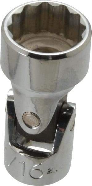 Proto - 11/16", 3/8" Drive, Standard Hand Socket - 12 Points, 2" OAL, Alloy Steel, Chrome Finish - Eagle Tool & Supply