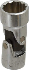 Proto - 3/8" Drive, Standard Hand Socket - 12 Points, 2" OAL, Alloy Steel, Chrome Finish - Eagle Tool & Supply