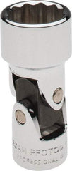 Proto - 3/8" Drive, Standard Hand Socket - 12 Points, 2-3/32" OAL, Alloy Steel, Chrome Finish - Eagle Tool & Supply